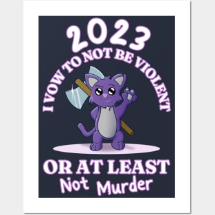 Murder Cat - 2023 New Year's Resolution Posters and Art